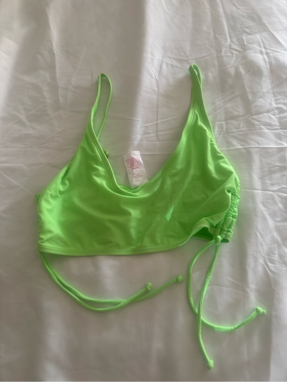 Kids Neon Green Adjustable Swim Top